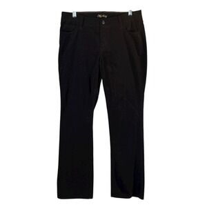 Old Navy Women's 10 Black Corduroy Pants Mid Rise Bootcut Stretch Retro‎ Y2K